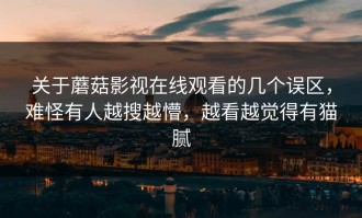 关于蘑菇影视在线观看的几个误区，难怪有人越搜越懵，越看越觉得有猫腻