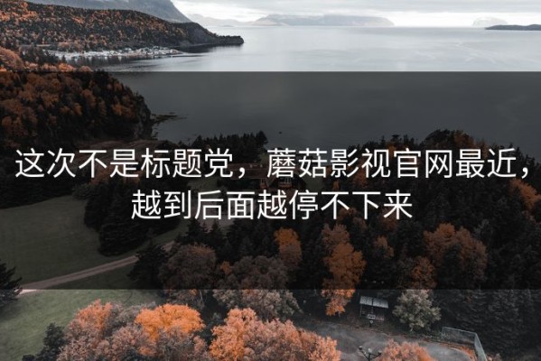 这次不是标题党，蘑菇影视官网最近，越到后面越停不下来