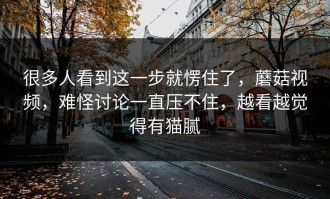 很多人看到这一步就愣住了，蘑菇视频，难怪讨论一直压不住，越看越觉得有猫腻