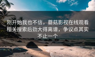 刚开始我也不信，蘑菇影视在线观看相关搜索后劲大得离谱，争议点其实不止一个