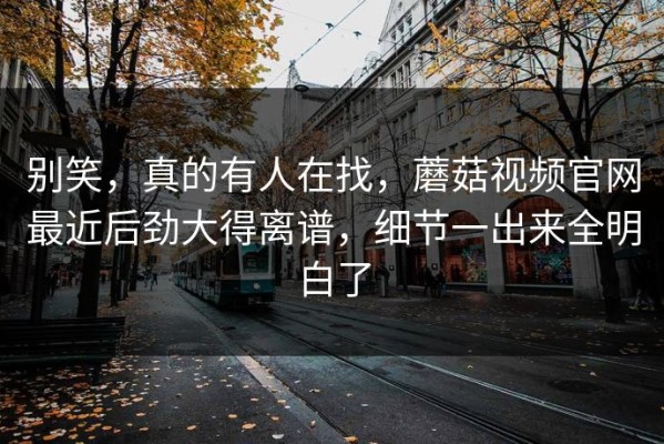 别笑，真的有人在找，蘑菇视频官网最近后劲大得离谱，细节一出来全明白了