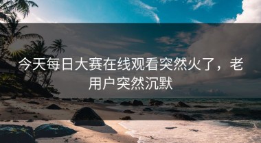 今天每日大赛在线观看突然火了，老用户突然沉默