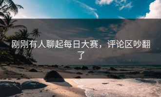 刚刚有人聊起每日大赛，评论区吵翻了