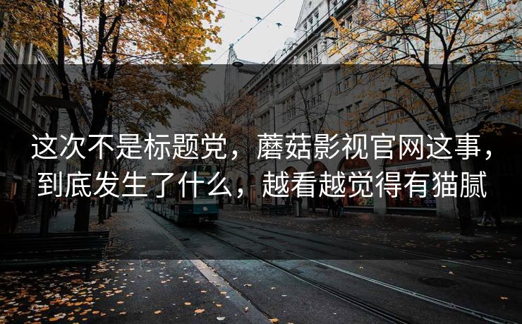 这次不是标题党,蘑菇影视官网这事,到底发生了什么,越看越觉得有猫腻 这次不是标题党,蘑菇影视官网这事,到底发生了什么,越看越觉得有猫腻