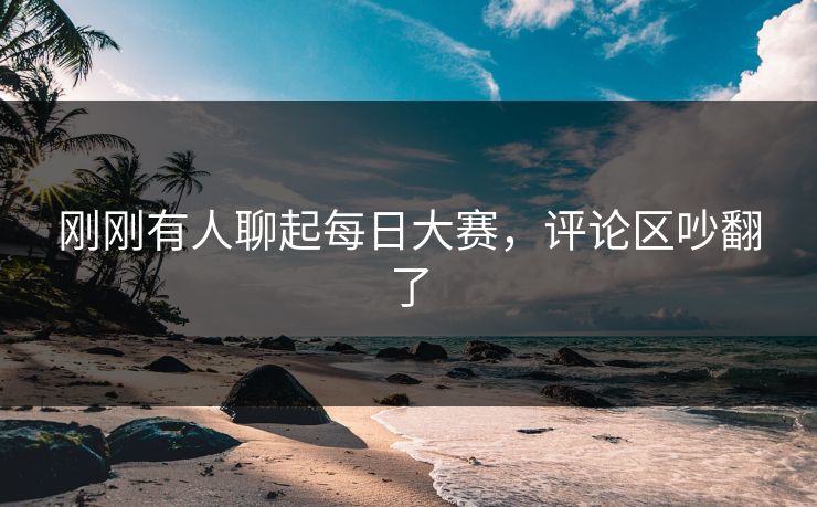 刚刚有人聊起每日大赛,评论区吵翻了 刚刚有人聊起每日大赛,评论区吵翻了